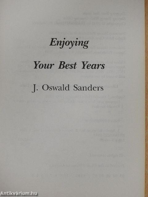 Enjoying Your Best Years