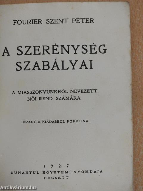 A szerénység szabályai