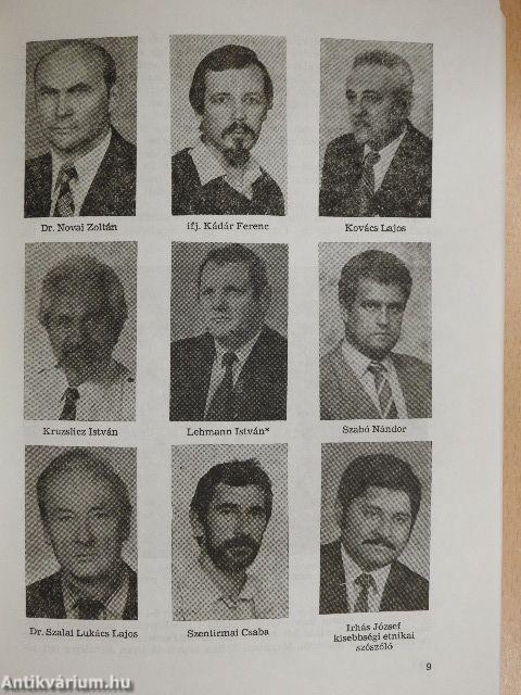 Hódmezővásárhely Megyei Jogú Város polgármesterének jelentése az 1990. szeptember 30.-december 31.