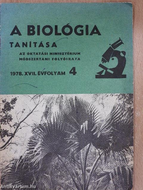 A Biológia Tanítása 1978/4.