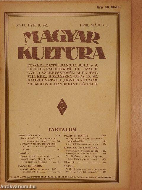 Magyar Kultúra 1930. május 5.