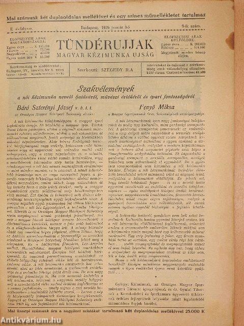 Tündérujjak 1926. január