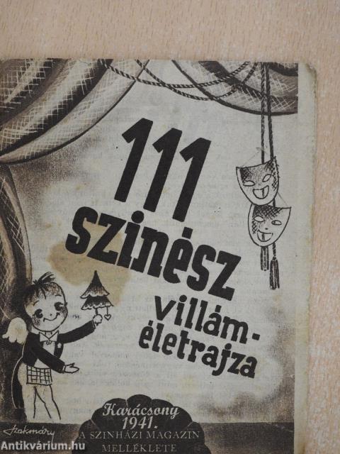 111 szinész villáméletrajza