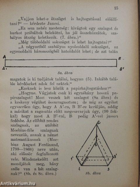 Mathematikai kisérletek egyszerü eszközökkel