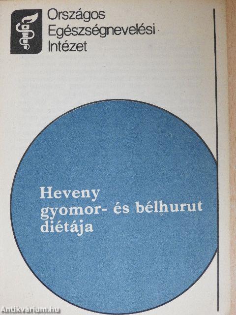 Heveny gyomor- és bélhurut diétája