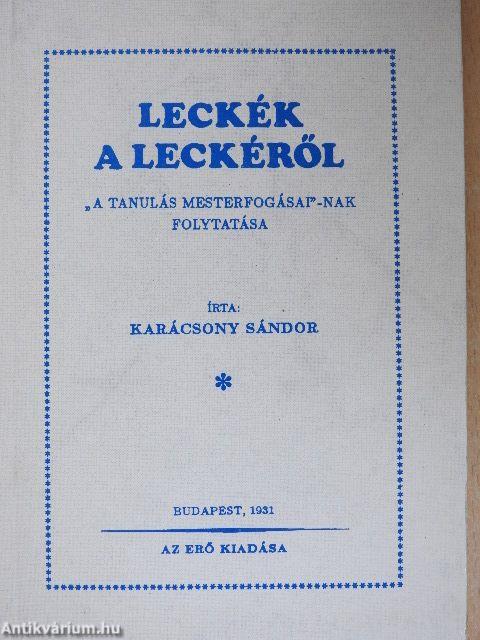 Leckék a leckéről