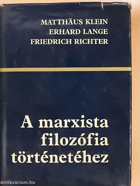 A marxista filozófia történetéhez