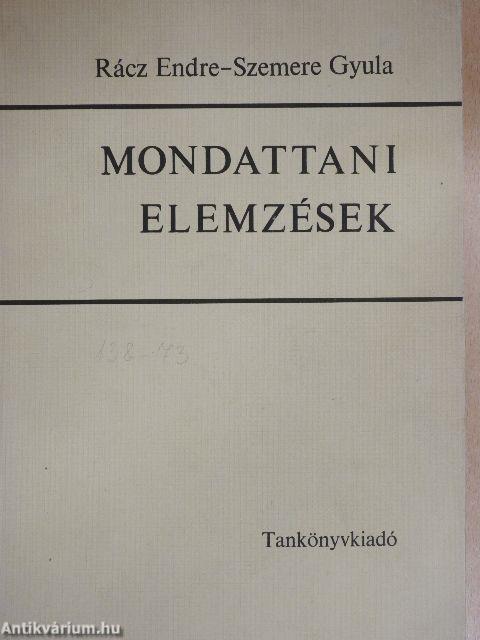 Mondattani elemzések