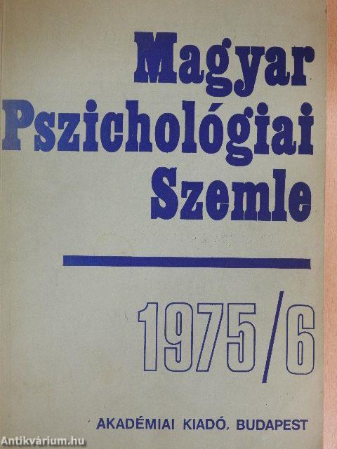 Magyar Pszichológiai Szemle 1975/6.