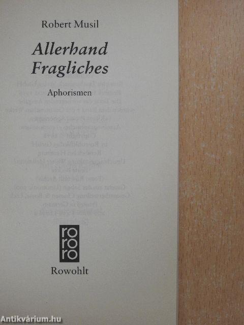 Allerhand Fragliches