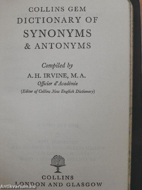 Collins Gem Dictionary of Synonyms & Antonyms