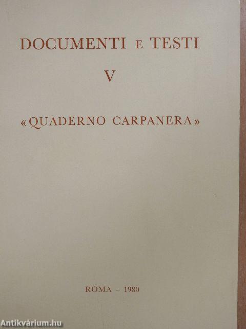 Documenti e Testi V.