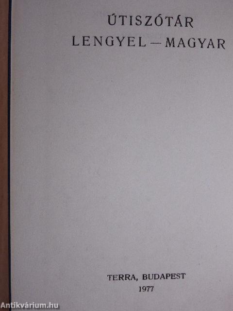 Magyar-lengyel/lengyel magyar útiszótár