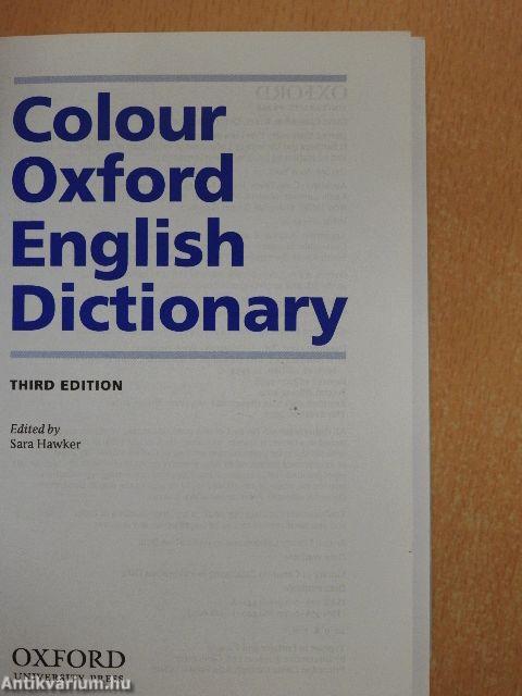 Colour Oxford English Dictionary