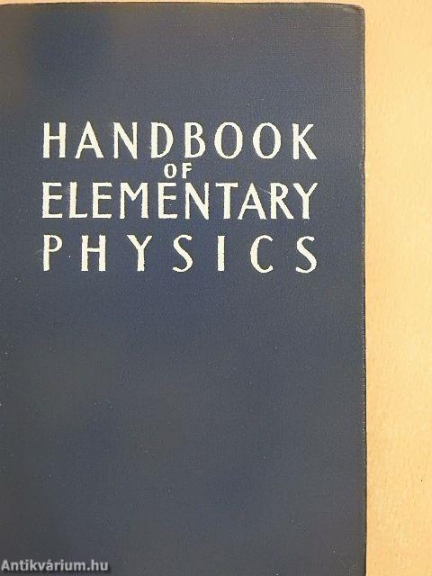 Handbook of Elementary Physics