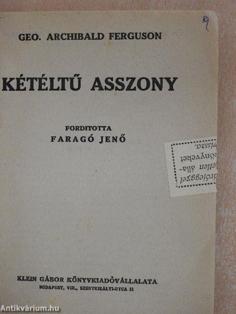 Kétéltű asszony