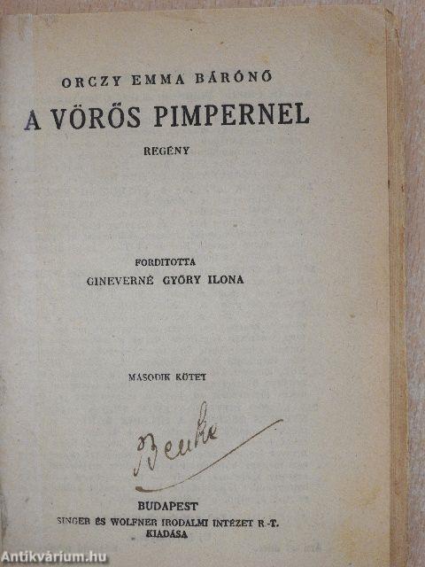 A Vörös Pimpernel I-II.