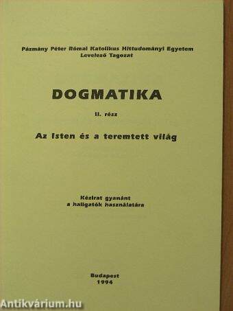 Dogmatika II.