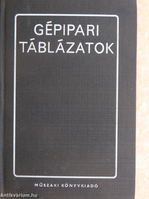 Gépipari táblázatok