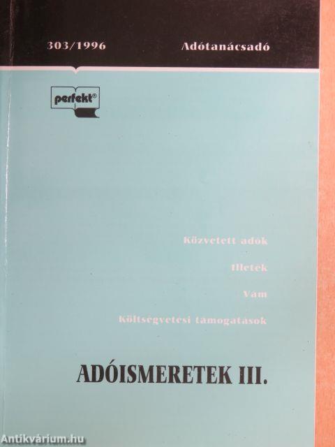 Adóismeretek III.