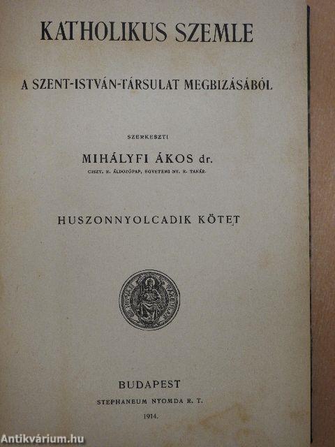 Katholikus szemle 1914. január-december