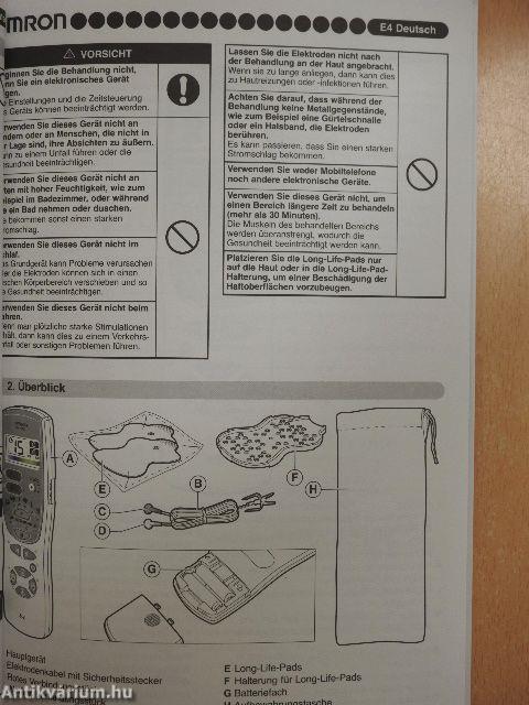 Omron E4 Tens - Instruction manual