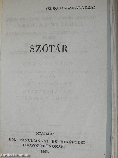 Szótár