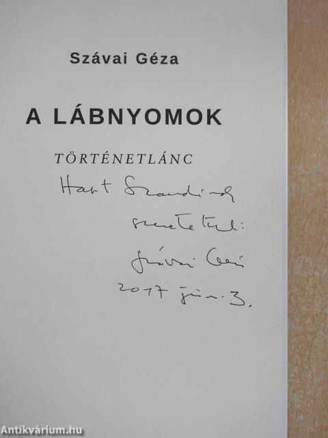 A lábnyomok (dedikált példány)