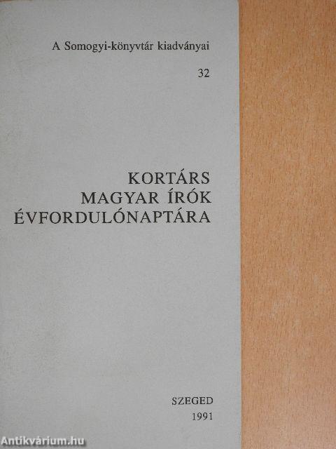 Kortárs magyar írók évfordulónaptára