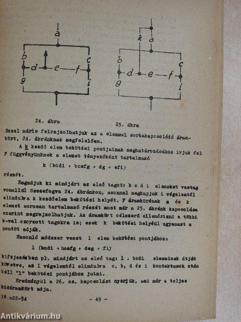 Jelfogós áramkörök logikus felépítése