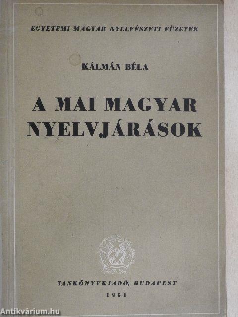 A mai magyar nyelvjárások