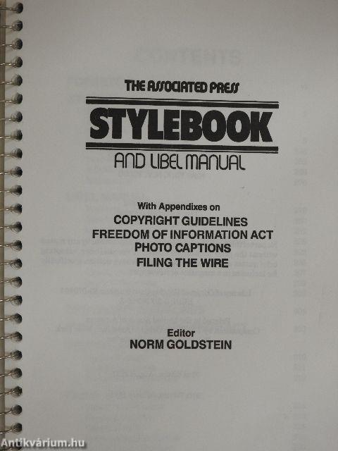 The Associated Press Stylebook and Libel Manual