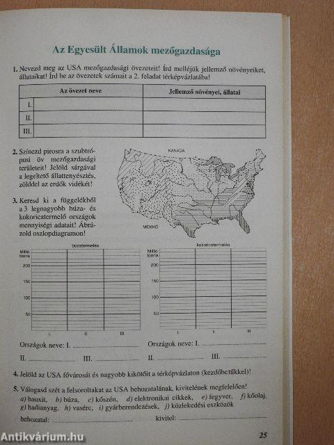 Földrajz munkafüzet 7.