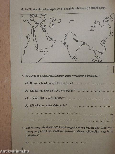 Témazáró feladatlapok - Történelem