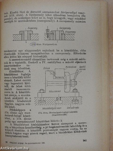 Gépipari anyag- és gyártásismeret III.