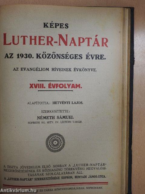 Képes Luther-naptár az 1929-30. közönséges évre