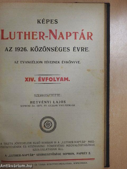 Képes Luther-naptár az 1925-1926. közönséges évre