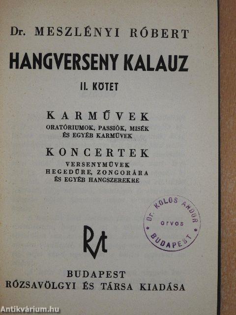 Hangverseny kalauz II.