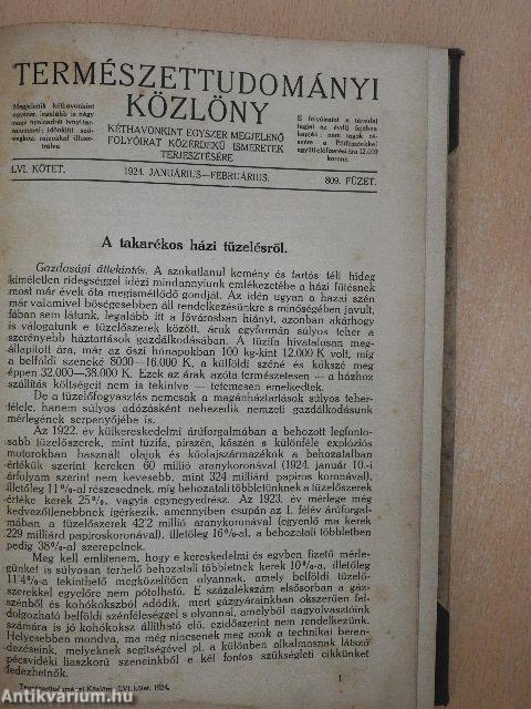 Természettudományi Közlöny 1924. január-december/Természettudományi Közlöny 1929. november 15.