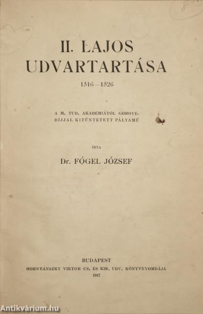 II. Lajos udvartartása