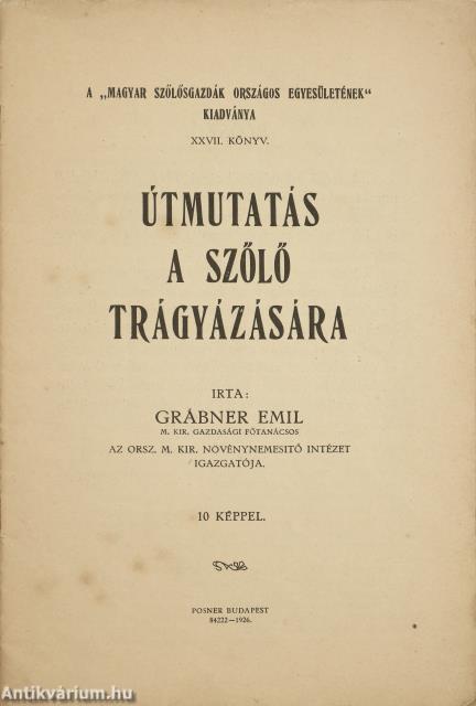 Útmutatás a szőlő trágyázására