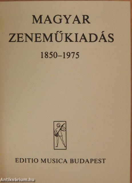 Magyar zeneműkiadás 1850-1975 (minikönyv) (számozott)