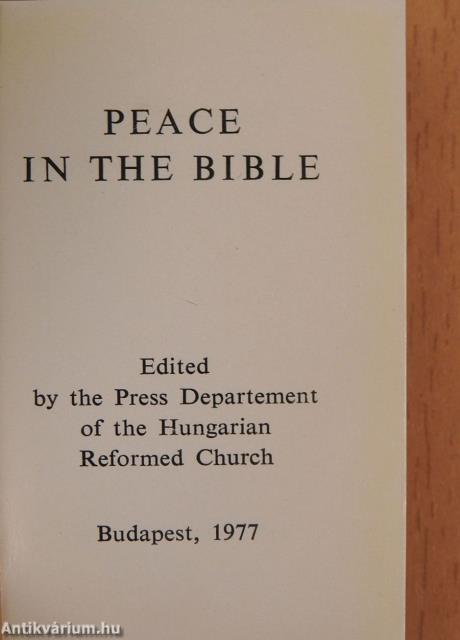 Peace in the Bible (minikönyv)