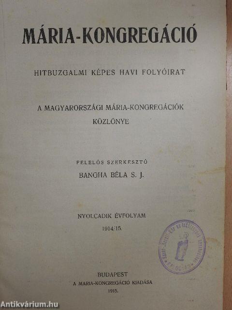 Mária-Kongregáció 1914/15. (nem teljes évfolyam)