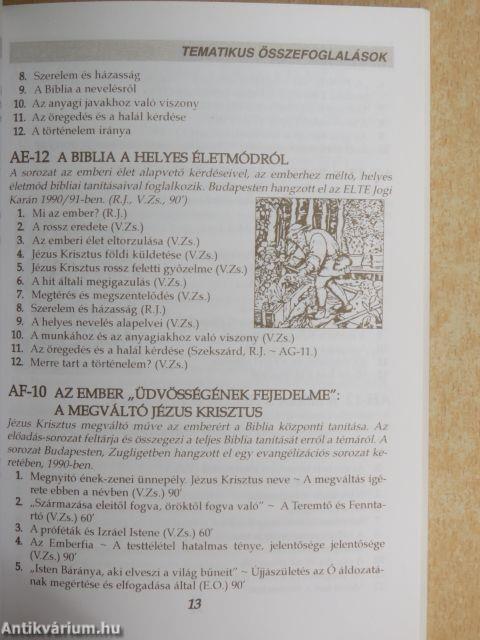 A Biblia tanításai magnószalagon