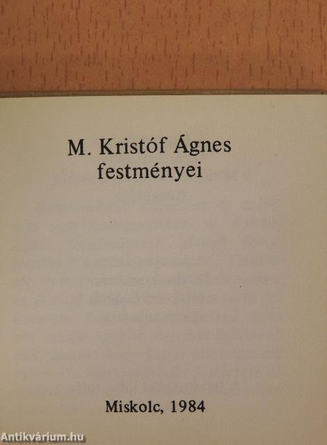 M. Kristóf Ágnes festményei (minikönyv)