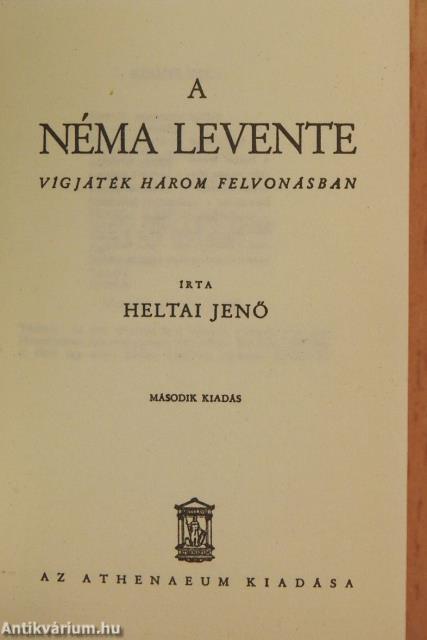 A néma Levente (minikönyv) (számozott)