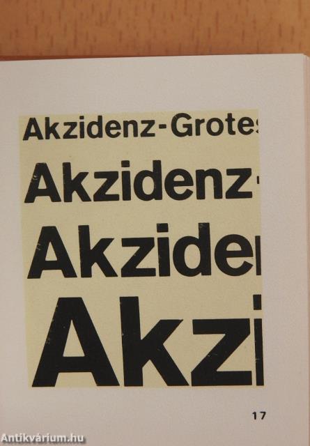 A Fővárosi Nyomdaipari Vállalat 9-es számú üzemegységének betűmintakönyve (minikönyv) (számozott)