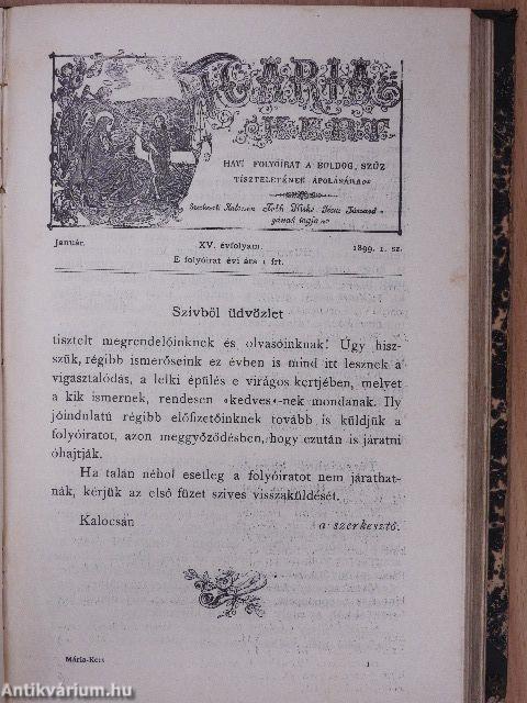 Jézus Szentséges Szivének Hirnöke 1899. január-december/Mária-Kert 1899. január-december