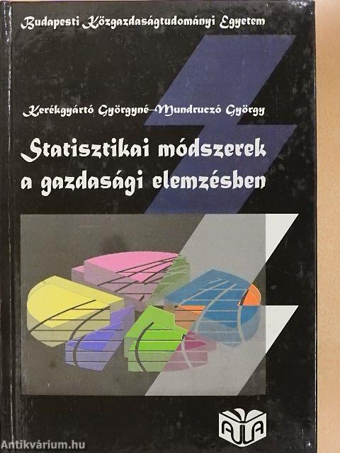 Statisztikai módszerek a gazdasági elemzésben 